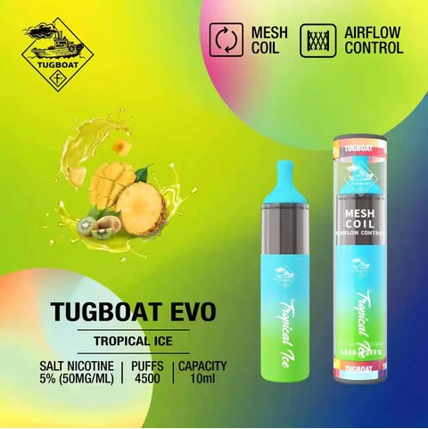 TUGBOAT EVO TROPICAL ICE 4500 PUFFS