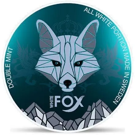 WHITE FOX ,Tobacco-Free -12Mg Nicotine Pouches(DOUBLE MINT)