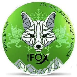 WHITE FOX ,Tobacco-Free -12Mg Nicotine Pouches(PEPPERED MINT)