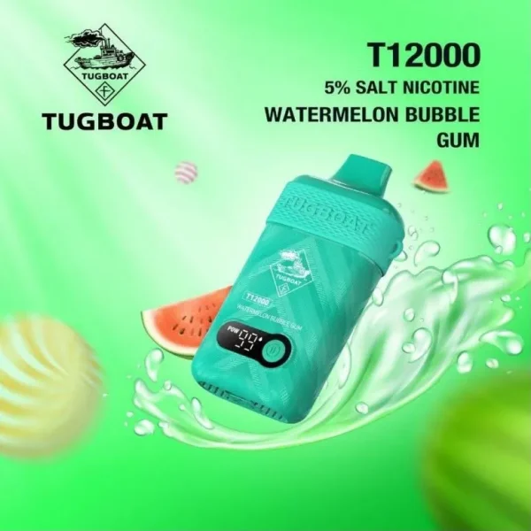 T12000 Watermelon Bubblegum Tugboat T12000 Watermelon Bubblegum Disposable Vape