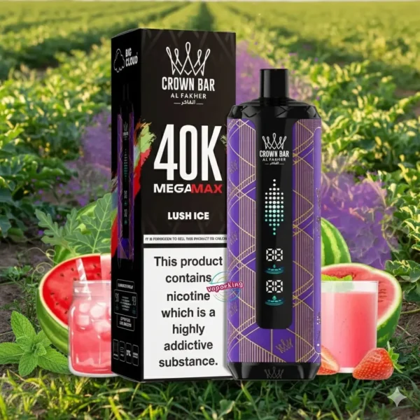 Al Fakher Crown Bar Mega Max Disposables Vape Lush Ice